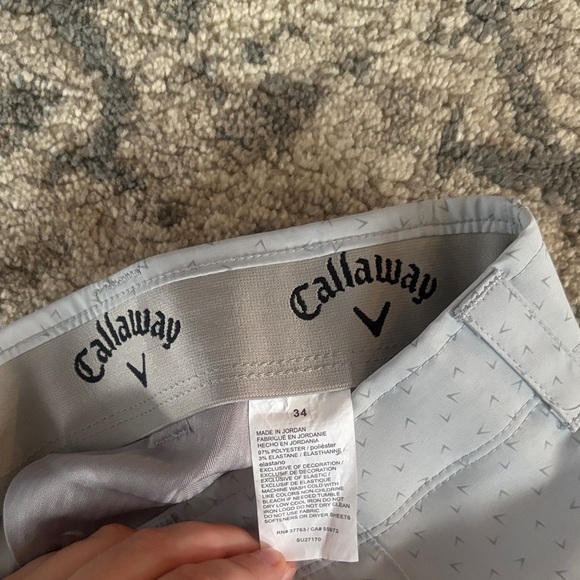 Men's Callaway Gray Golf Shorts - Picture 3 of 4